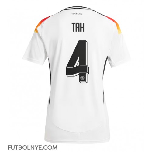 Camiseta Alemania Jonathan Tah #4 Primera Equipación para mujer Eurocopa 2024 manga corta